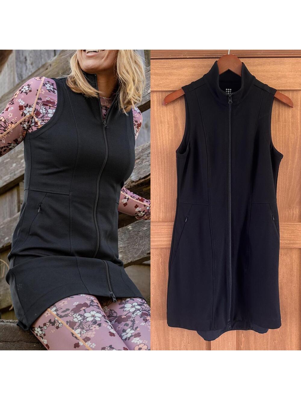 Title Nine Black Passport Ponte Full Zip Up Dress Women’s Small